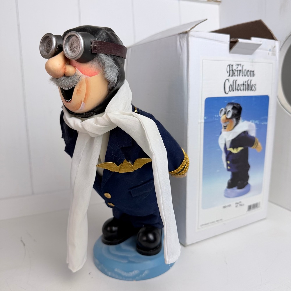 Zim's Heirloom Collectibles Bill Aviator Pilot Figure with Box 13"